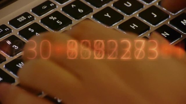 Writing computer code,Typing laptop Keyboard,computer Literate Operator.