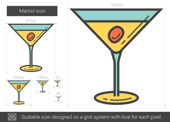 Martini line icon.
