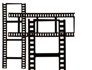 film, movie, photo, filmstrip set of film frame, vector illustration