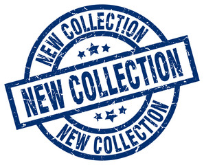 Fototapeta premium new collection blue round grunge stamp