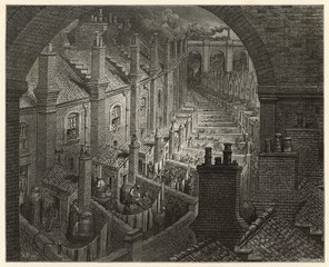 Over London by Rail. Date: 1870
