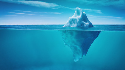 Fototapeta na wymiar Underwater view of iceberg