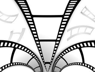 Fototapeta premium film, movie, photo, filmstrip set of film frame, vector illustration