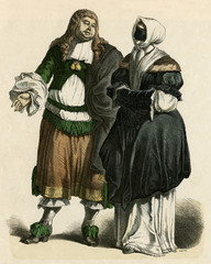 Dutch Townsfolk 1680. Date: circa 1680