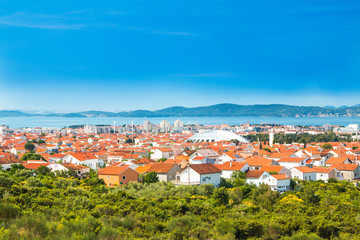 Fototapeta na wymiar Panoramic view of town of Zadar, Dalmatia, Croatia 