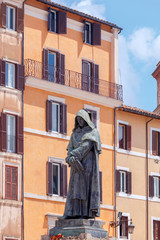 Rome. Monument to Giordano Bruno.