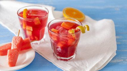 Sangría, spanish drink- Red wine and fruit