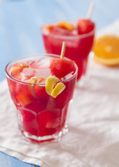 Sangría, spanish drink- Red wine and fruit