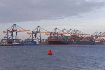 Naklejka premium container harbour 