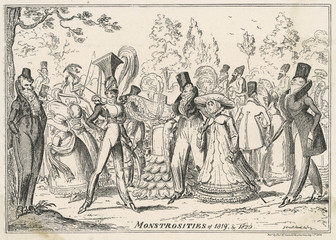 Fototapeta na wymiar Monstrosities of 1819-20. Date: 1819 - 1820