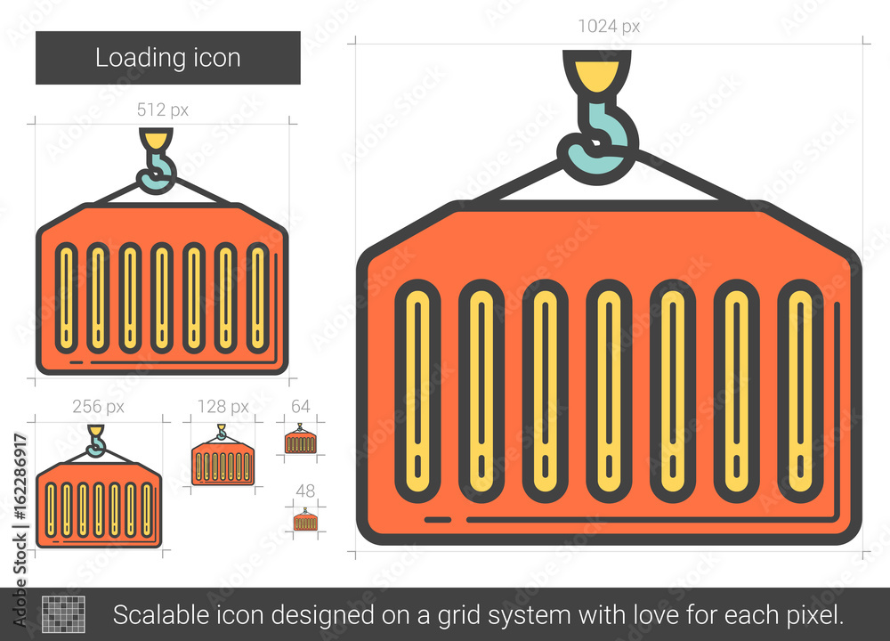 Canvas Prints Loading line icon.