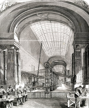 Louvre -Making Guns - 1870. Date: 1870
