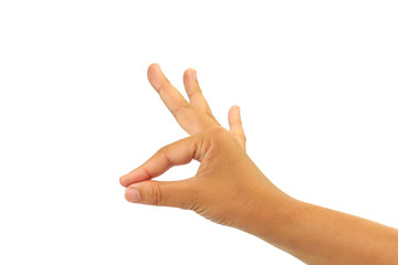 hands to grab objects, isolated on white