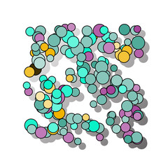 purple and blue abstract background in the form of a spray of scales and spots.