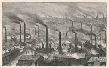 Glasgow - Smoke - circa 1880. Date: circa 1880