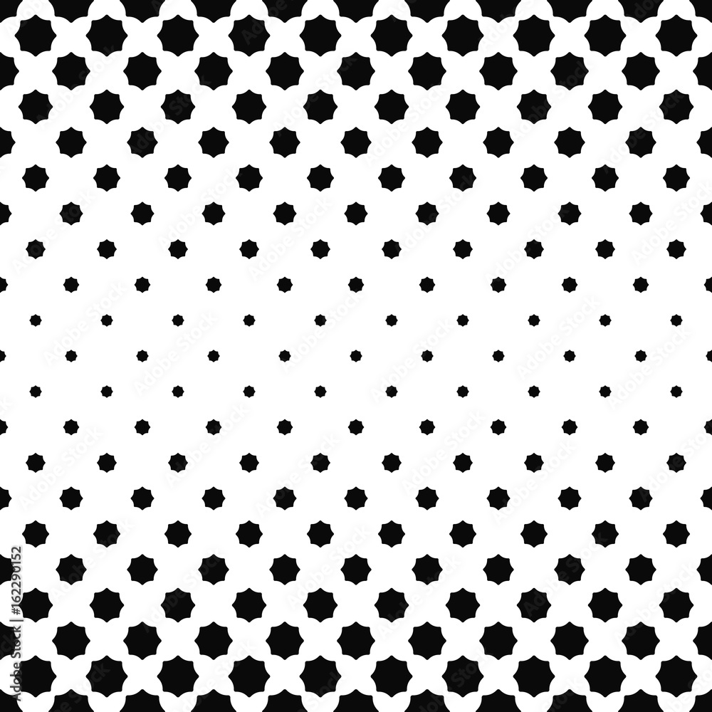 Wall mural abstract black and white curved octagon pattern