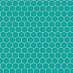 Fototapeta na wymiar Vector blue Honeycomb Seamless Pattern