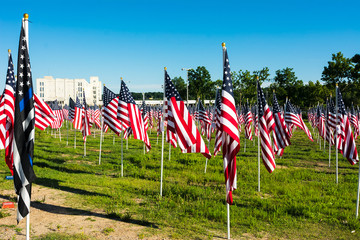 Honor Field, Rotary Club, Danville,VA,American Flags