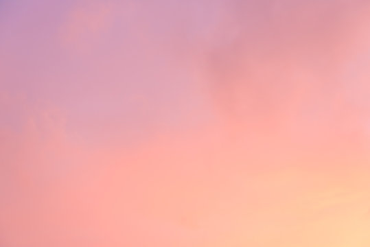 Background of the pastel color evening sky and amazing clouds.