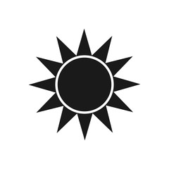 Sun vector black icon. Element for design.Vector Illustration.