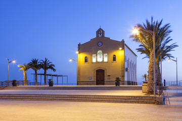 Fototapeta na wymiar Little church in Isla Plana, Spain