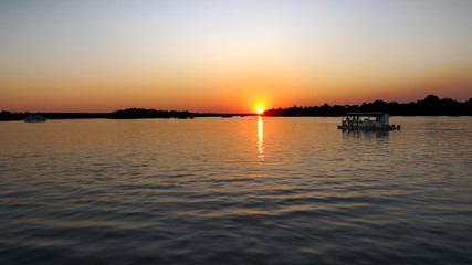 sunset zambeze river, Zimbabwe