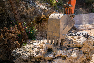 Excavator bucket.