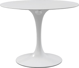 round white dinning table. Modern designer, table isolated on white background. Series of furniture.
