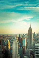 Foto op Plexiglas anti-reflex Vintage toned view  New York City from midtown Manhattan © littleny