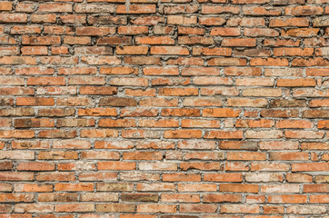 Vintage red brick wall background