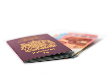 UK passport with Euro Currency