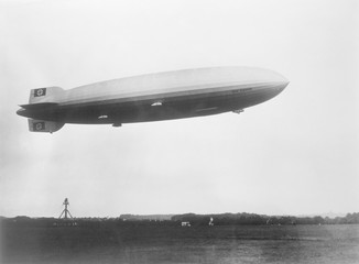 Airship - Zeppelin Takeoff. Date: 1938