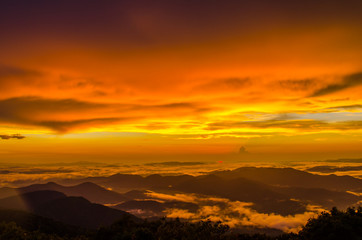Obraz premium The Golden Hour from Brasstown Bald