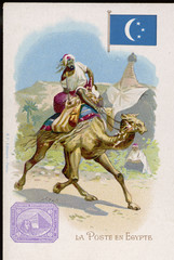 Fototapeta na wymiar Egyptian Postman. Date: circa 1900