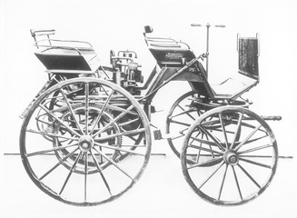 Fototapeta na wymiar Daimler's First Model. Date: 1885