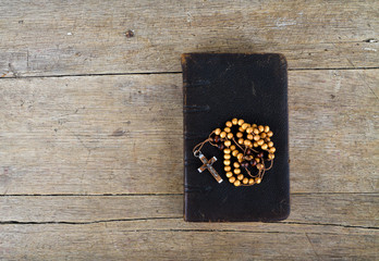 Rosary beads and breviary