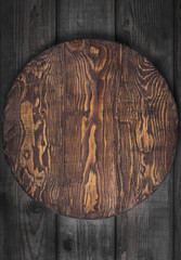 Wooden round empty board