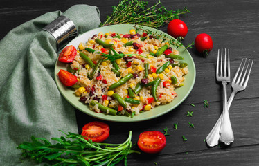 Mexican rice with vegetables.
