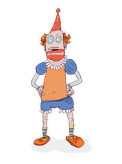 Sad Clown. Vector illustration