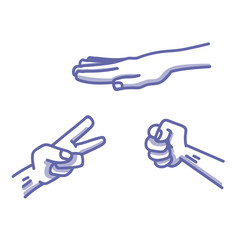 Paper, Scissors, Stone game illustration