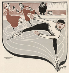 Ice skating scene. Date: 1898
