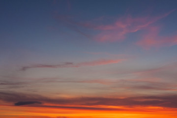 Sunset sky for backgrounds and sky replacement