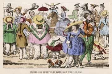 Bloomerism 1852. Date: 1852