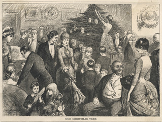 Christmas Party  - 1885. Date: 1885
