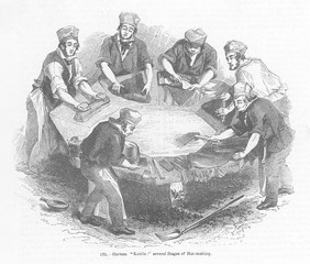 Hatters at Work. Date: circa 1850