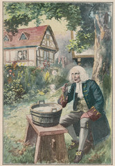 Sir Isaac Newton  English mathematician. Date: circa 1690