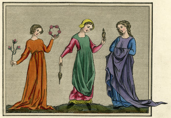 13th century young women . Date: 13th century