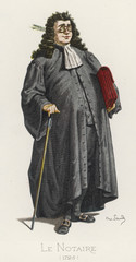 Commedia Dell'arte - Le Notaire. Date: 1725