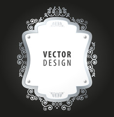 High Quality Luxury Frame on Black Background . Vector Isolated Illustration
