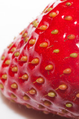 Fresh strawberries on a plate, close-up